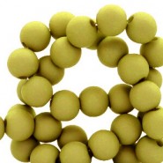 Acrylic beads 6mm Matt Olive green